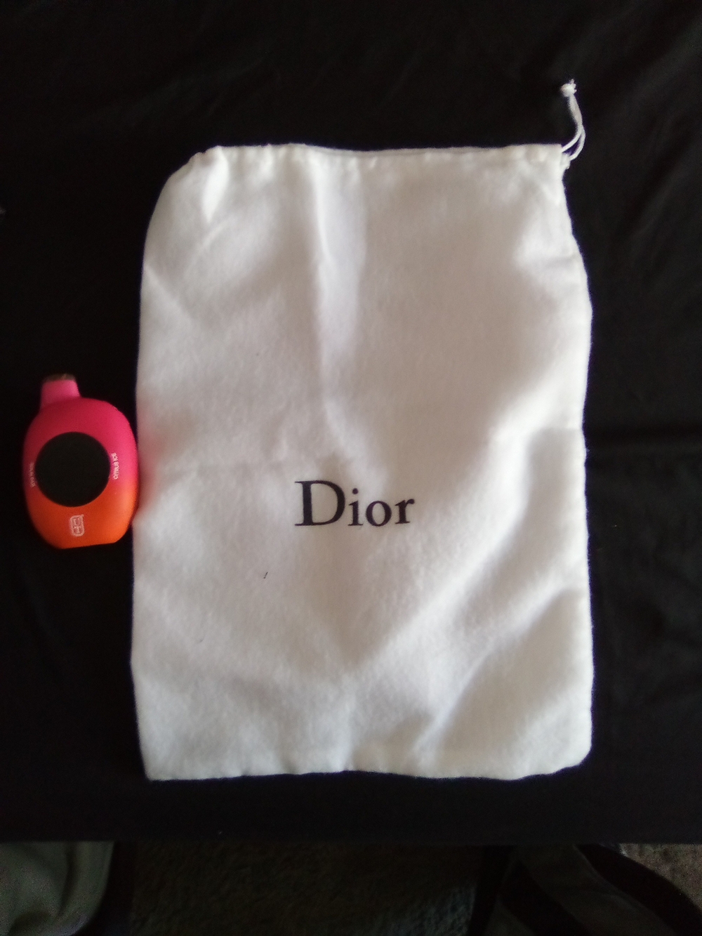 Dior White Drawstring Pouch with Logo – Kids Accessories